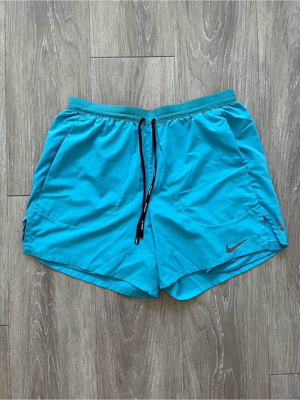 Nike Men’s Teal Athletic Shorts with Black Drawcord